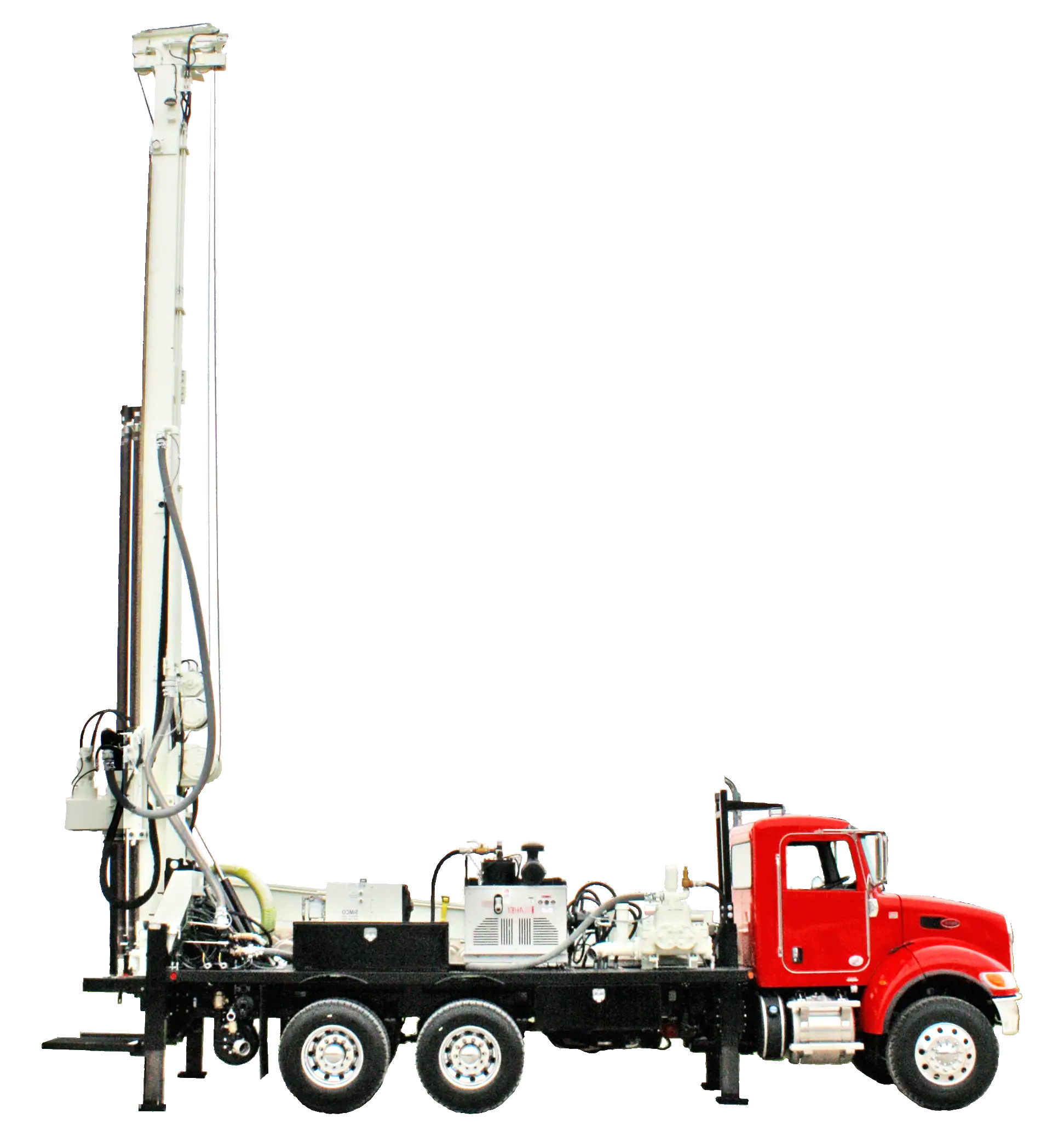 Red Drill Truck