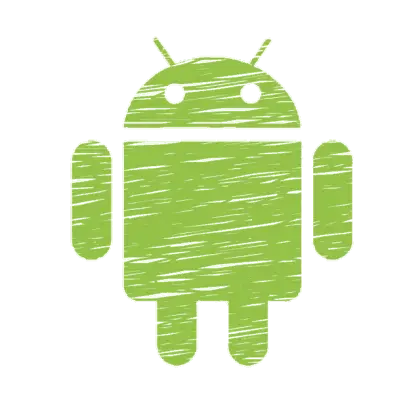 Scribbled Green Android Robot Logo
