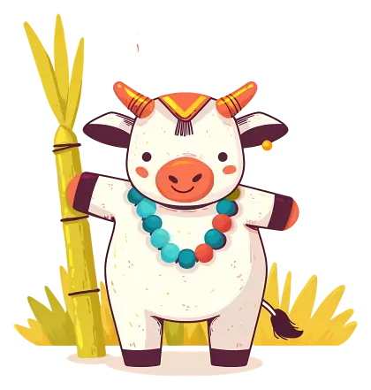 Decorative Cartoon Cow with Beads