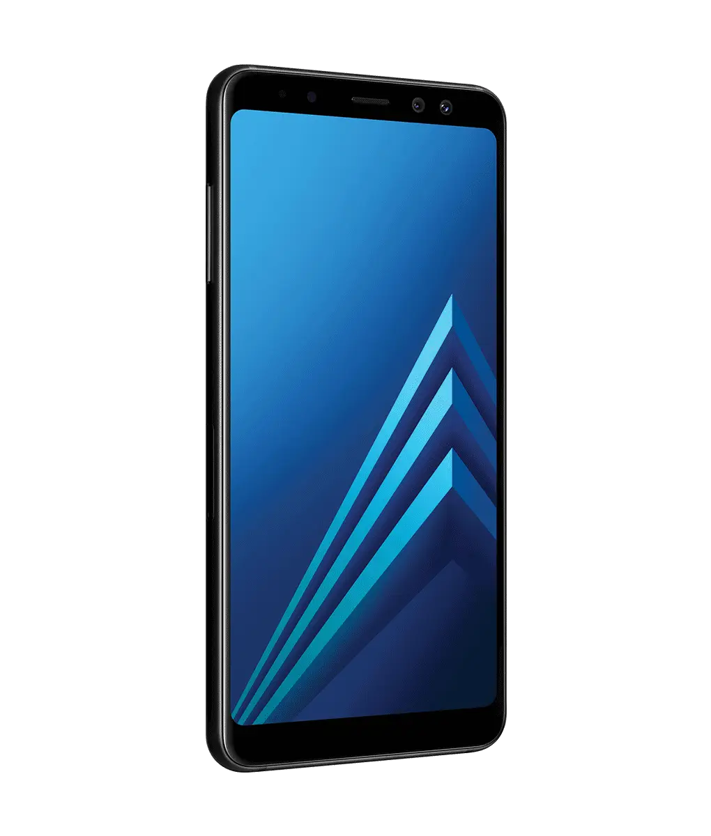 Modern Black Smartphone with Blue Display