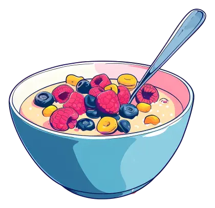 Bowl of Yogurt With Berries