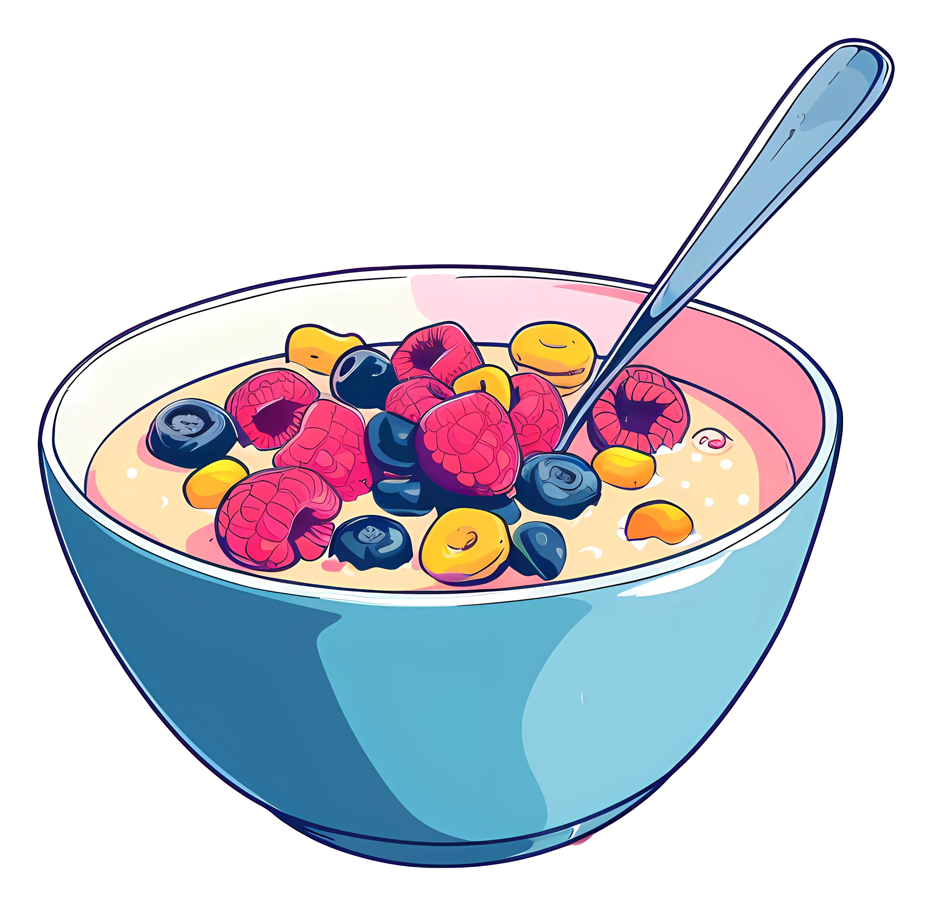 Bowl of Yogurt With Berries