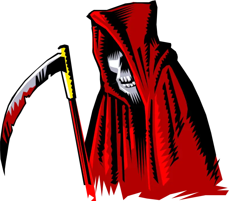 Red Grim Reaper with Scythe