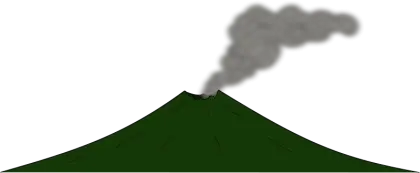 Smoking Volcano Illustration