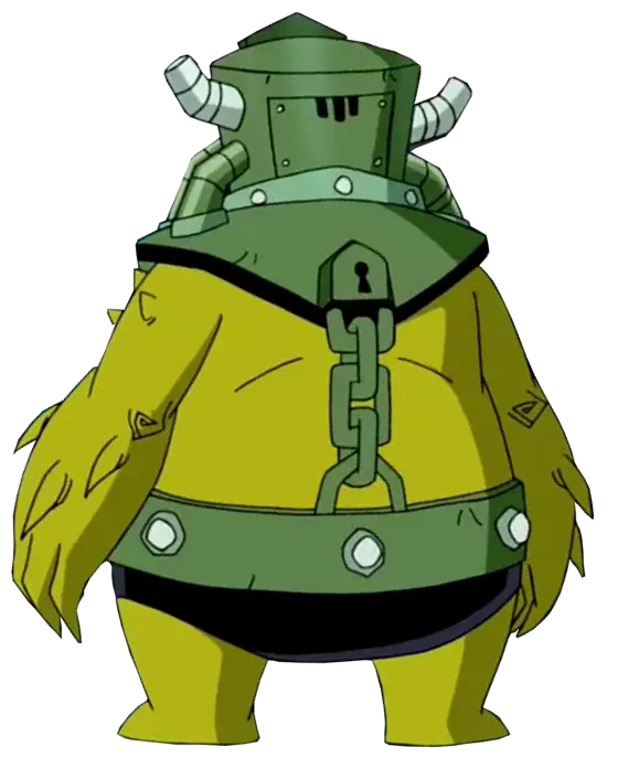 Yellow Animated Character in Armor