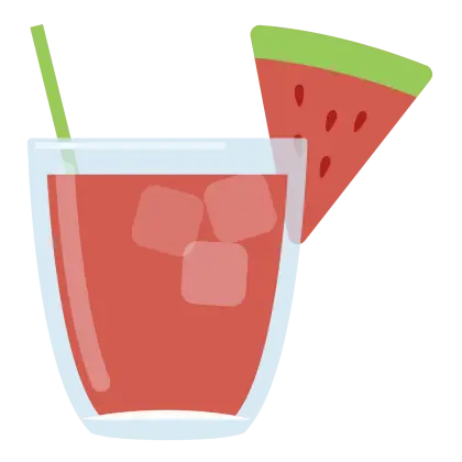 Refreshing Watermelon Drink Glass