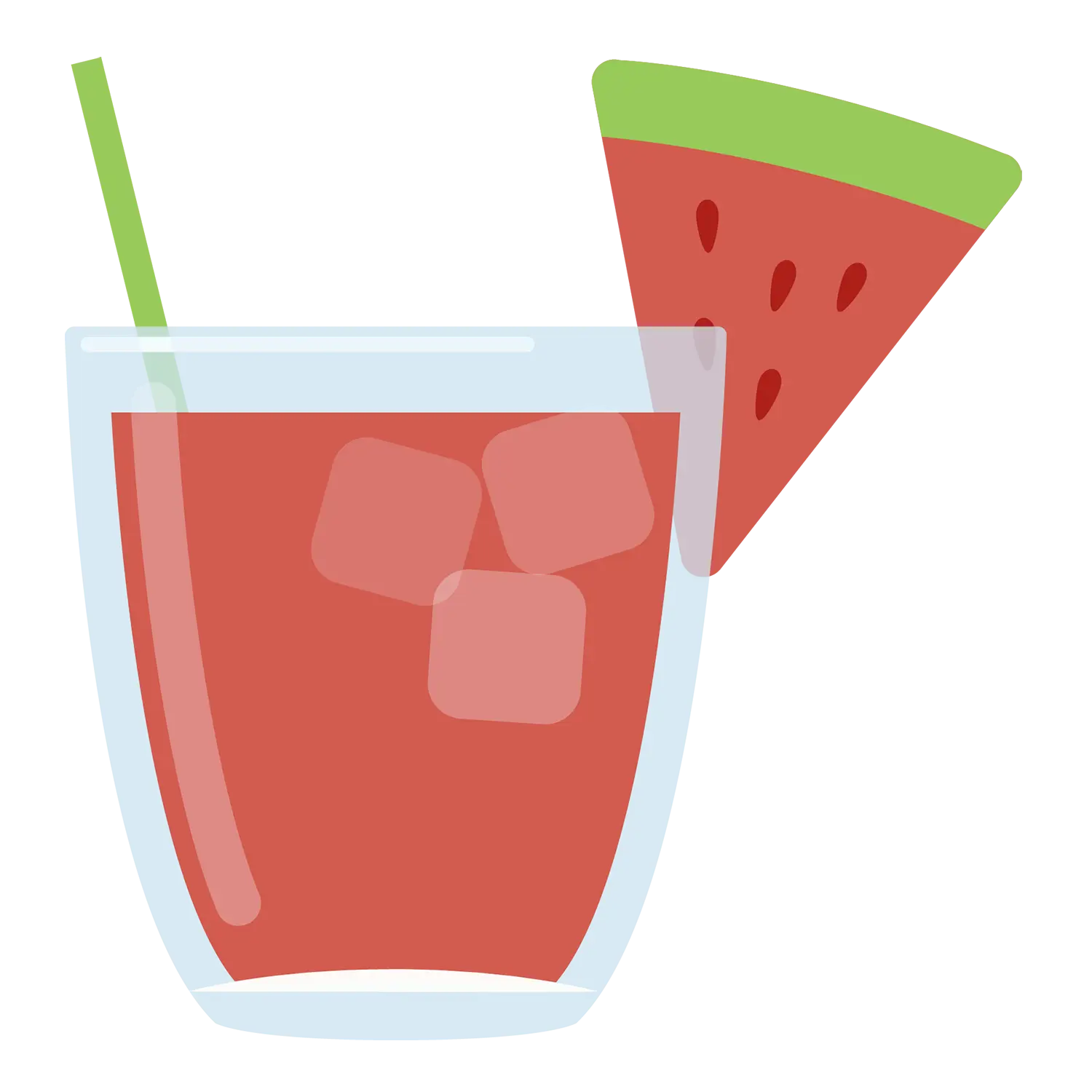 Refreshing Watermelon Drink Glass