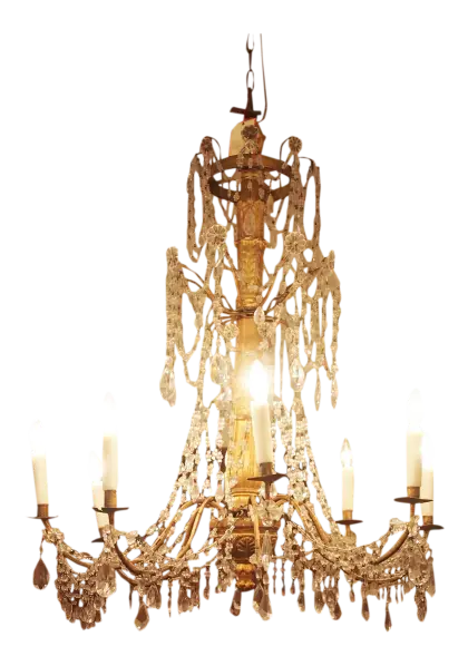 Golden Chandelier with Candle Lights