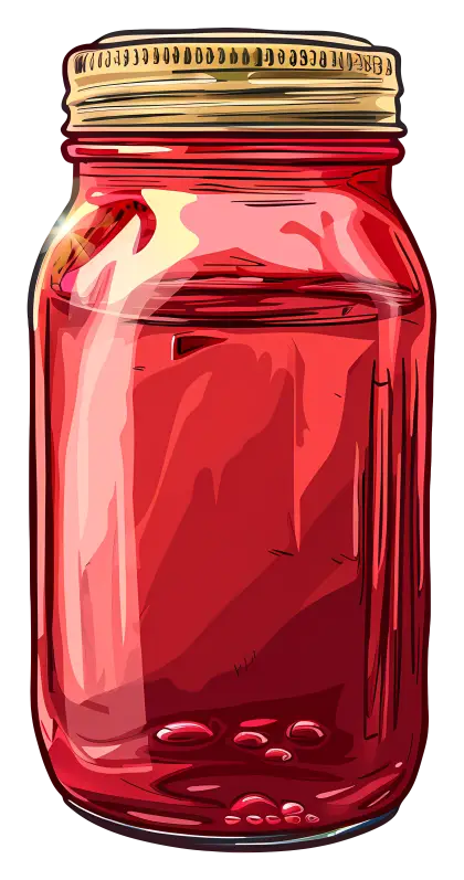 Red Jar with Lid
