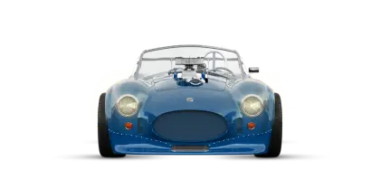 Blue Vintage Sports Car