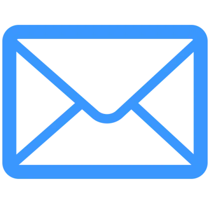 Blue Email Envelope Icon for Communication