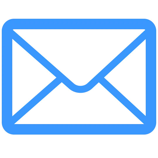 Blue Email Envelope Icon for Communication
