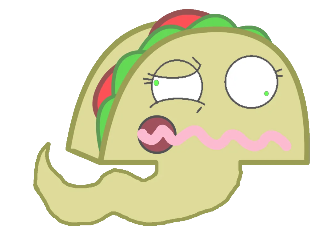 Funny Cartoon Taco Character