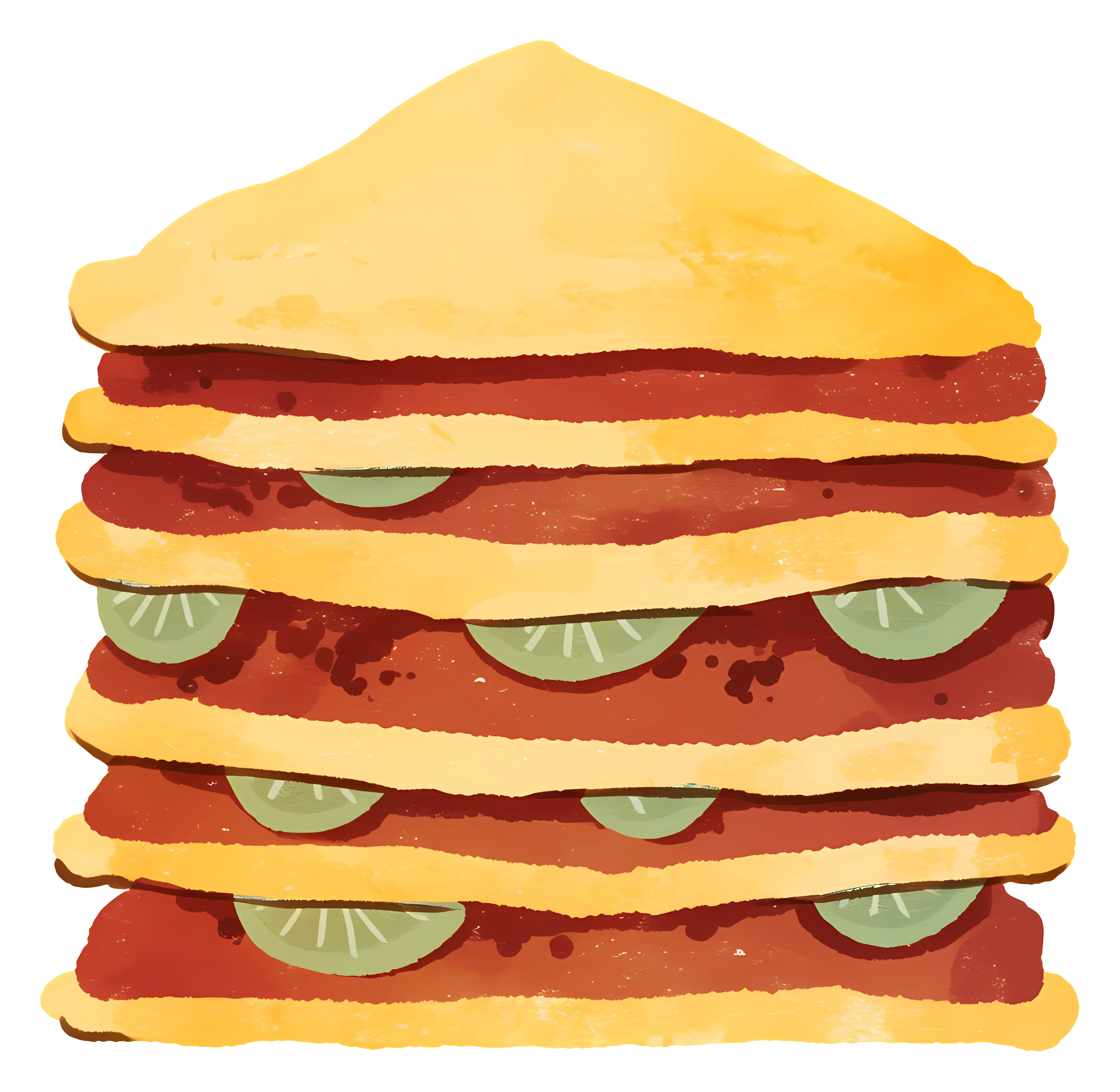 Delicious Layered Cake Illustration