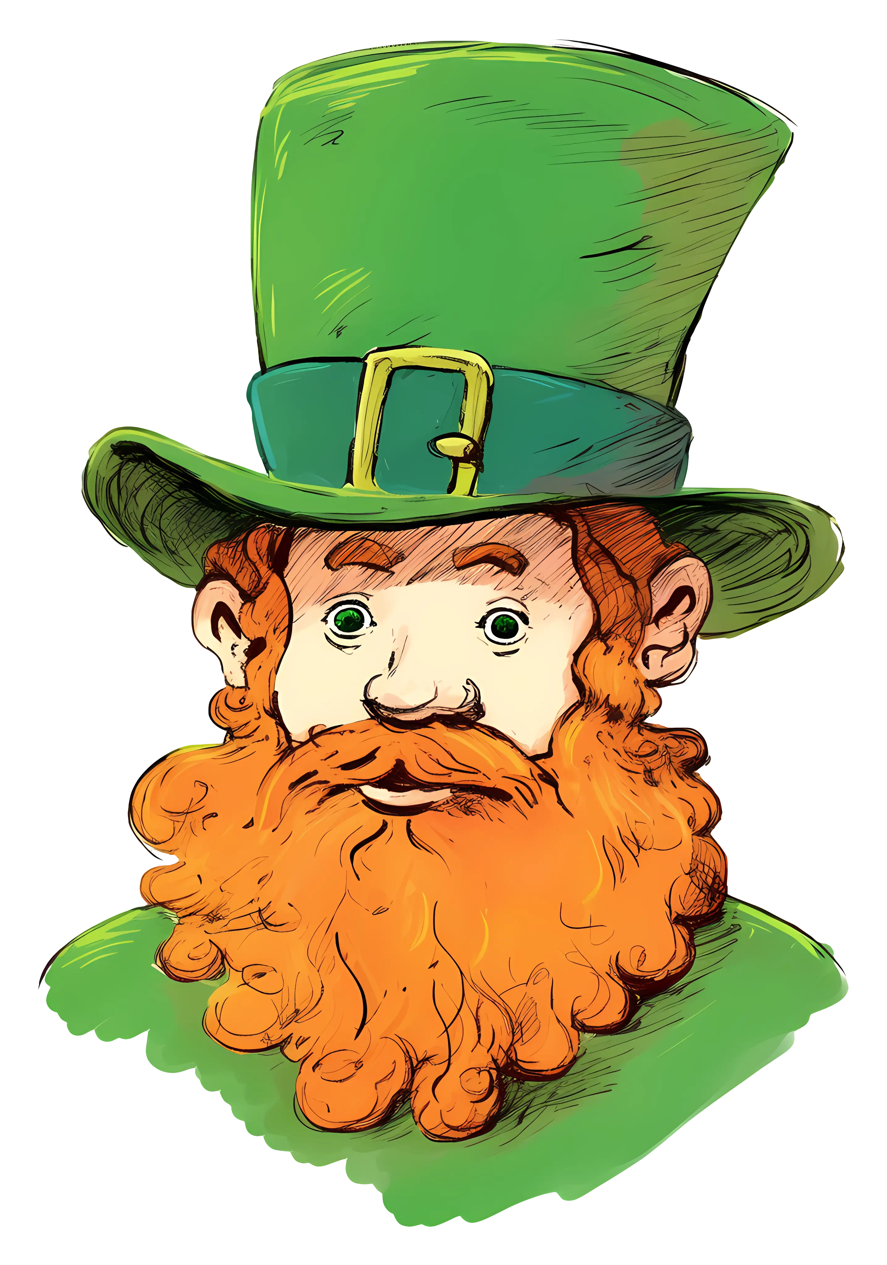 Green Leprechaun Character Illustration