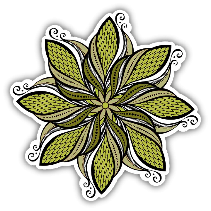 Green Mandala Art