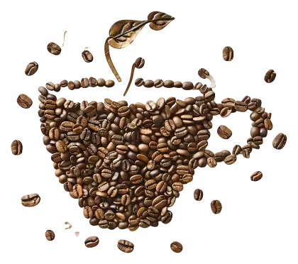 Creative Coffee Cup Made of Coffee Beans