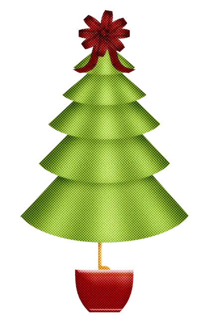Green Decorative Christmas Tree Illustration