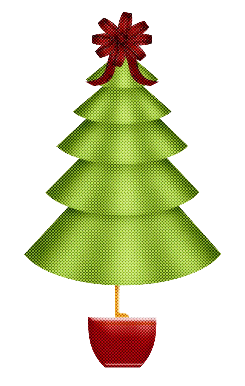 Green Decorative Christmas Tree Illustration