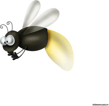Cute Glowing Firefly Cartoon