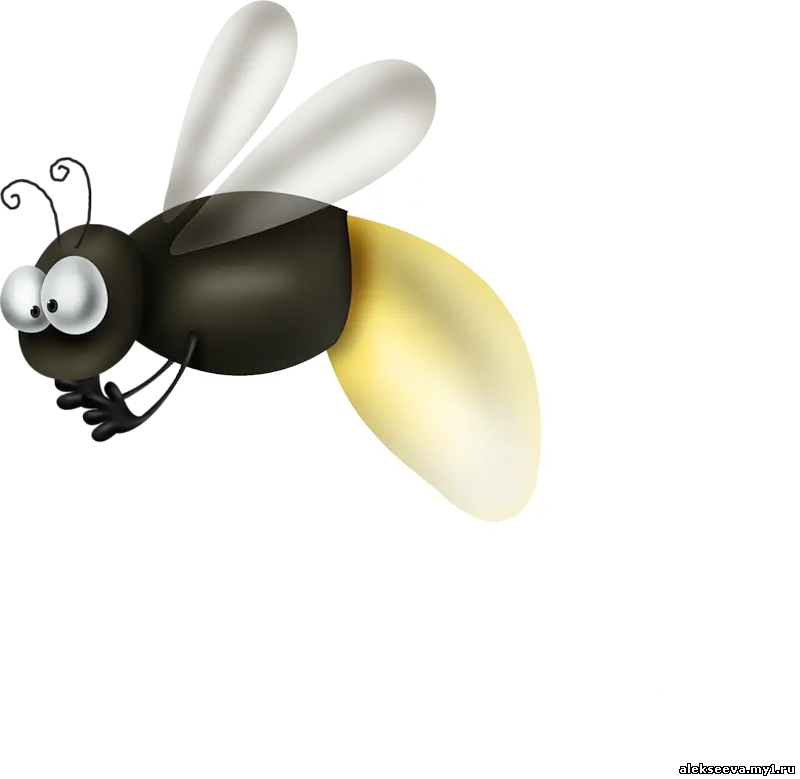 Cute Glowing Firefly Cartoon