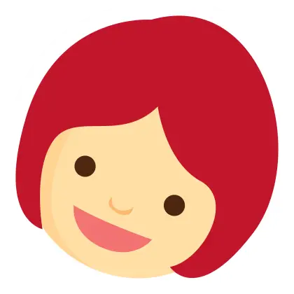 Cute Red-haired Cartoon Face