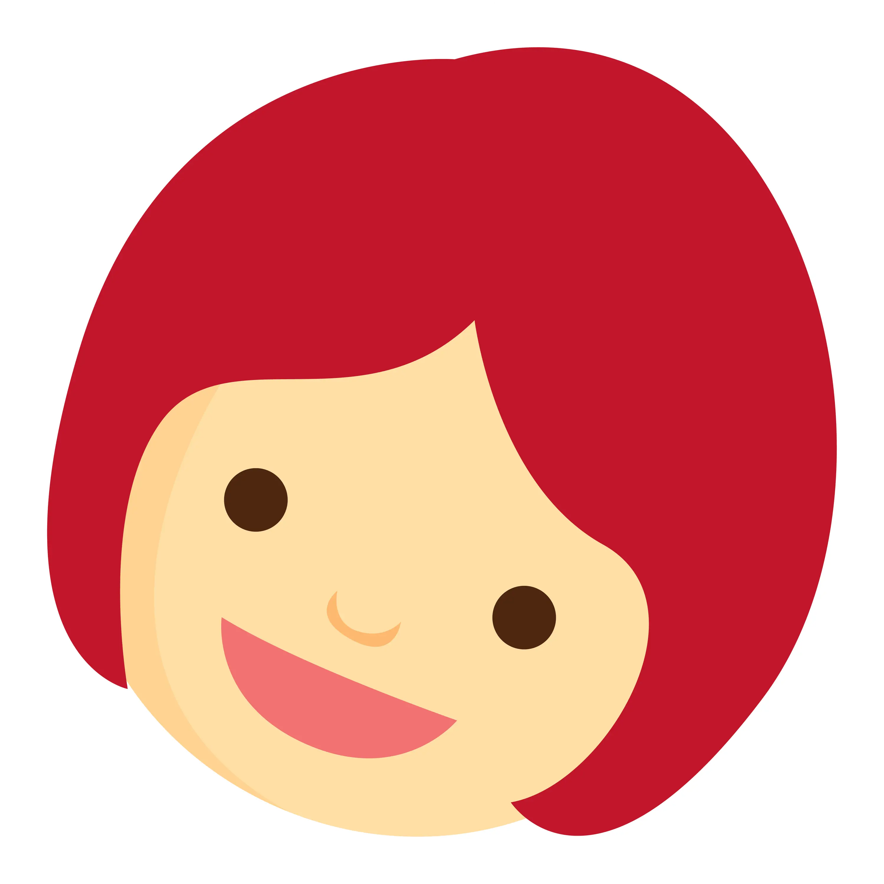 Cute Red-haired Cartoon Face