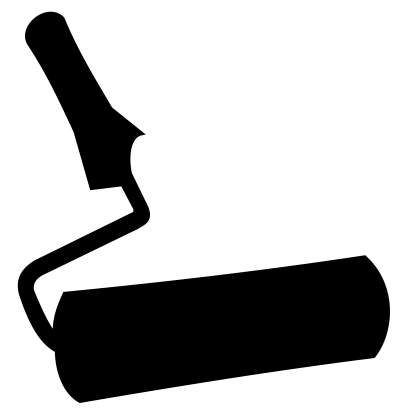 Black Paint Roller Silhouette
