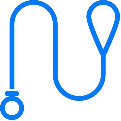 Simplistic Blue Cable Icon Design