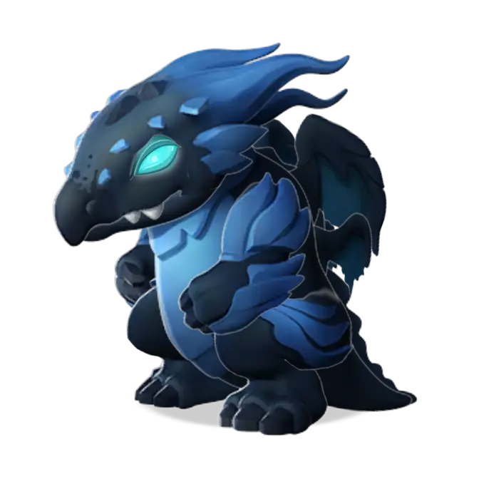 Cute Blue Dragon Character