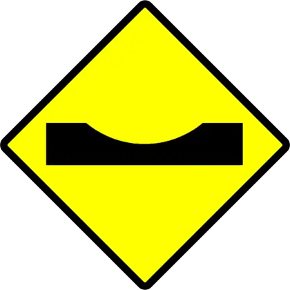 Road Dip Warning Sign