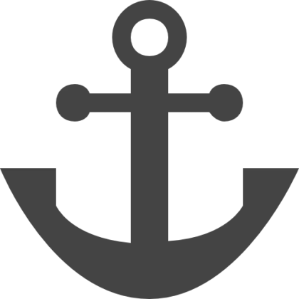 Black Anchor Icon