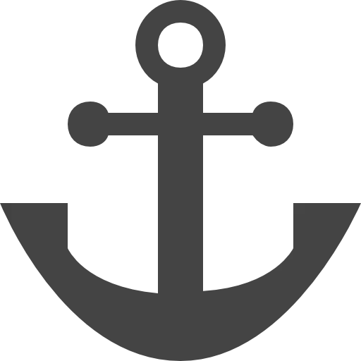 Black Anchor Icon