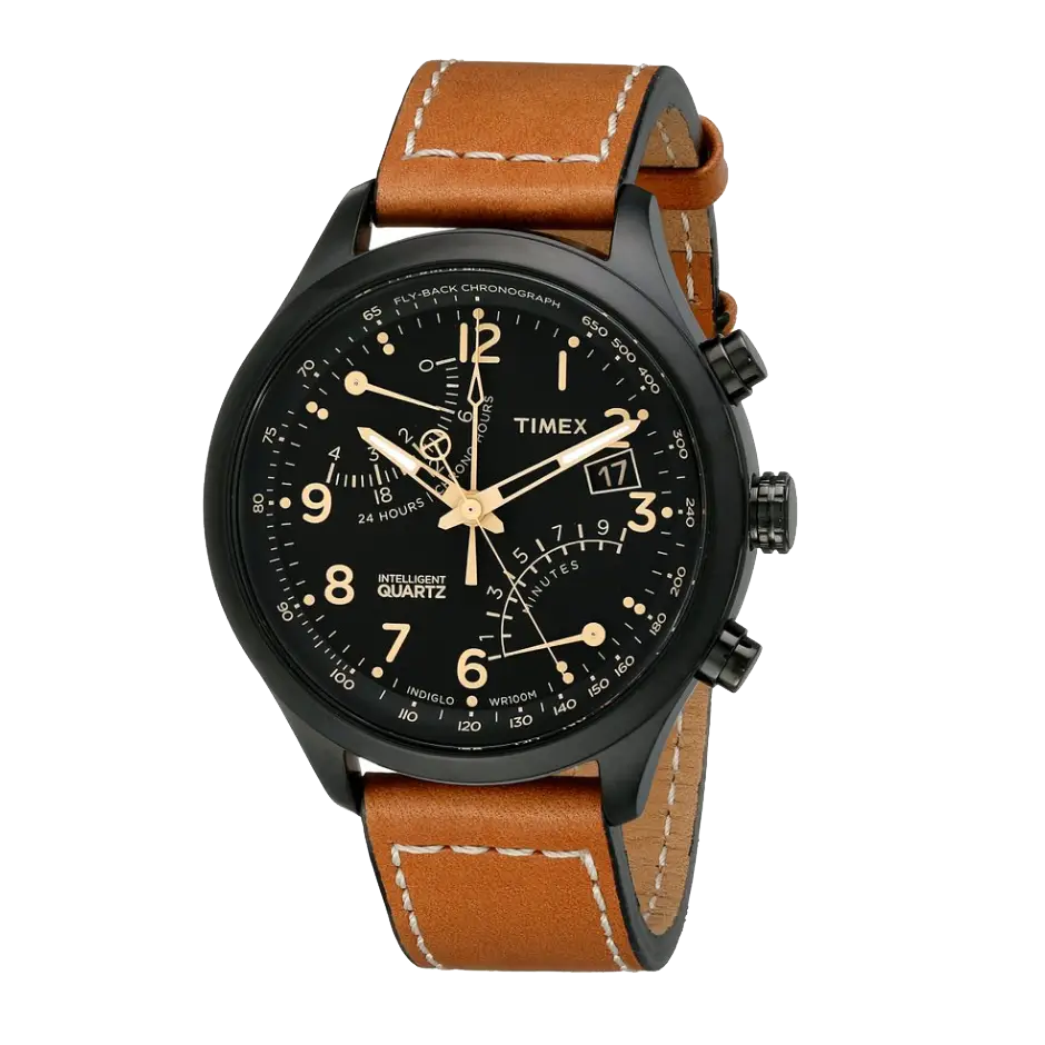 Elegant Leather Strap Wristwatch