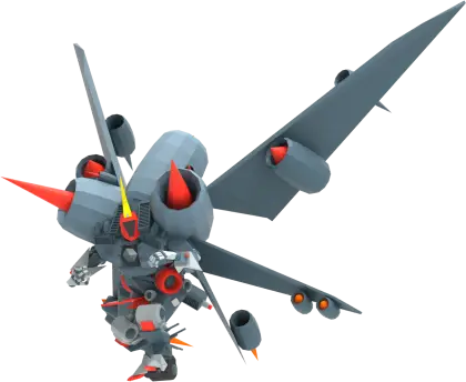 Futuristic Robotic Jet Figure Design