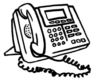 Hand-Drawn Telephone Illustration