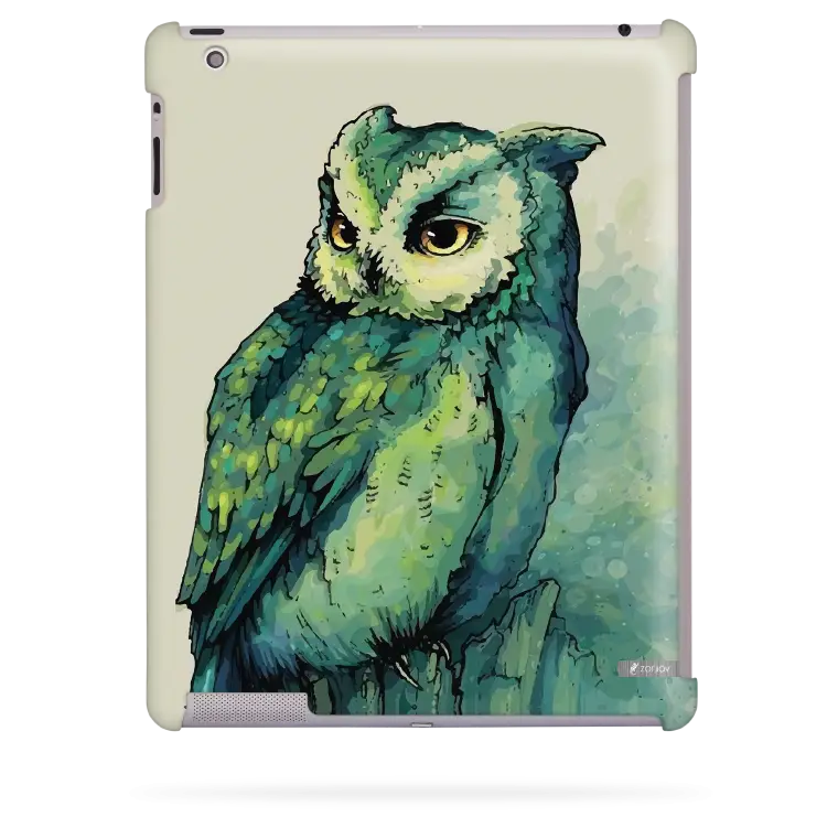 Illustrated Owl on a Branch