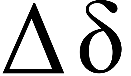 Delta and Delta Symbol in Bold