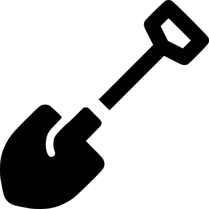 Shovel Icon in Minimalist Style