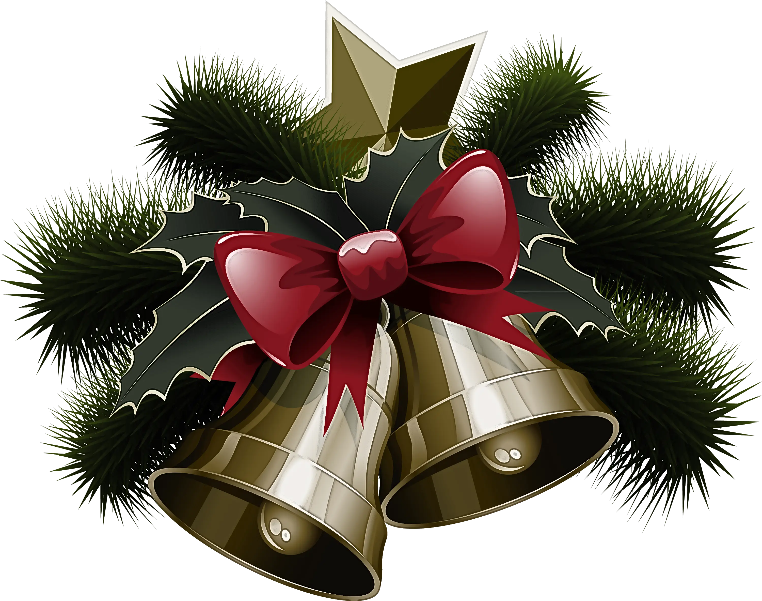 Golden Christmas Bells Decoration