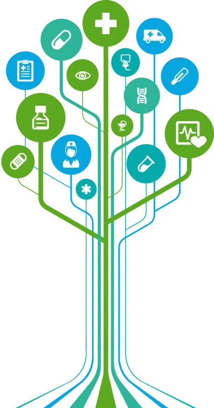 Medical Tree with Healthcare Icons