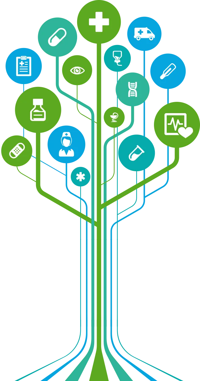 Medical Tree with Healthcare Icons