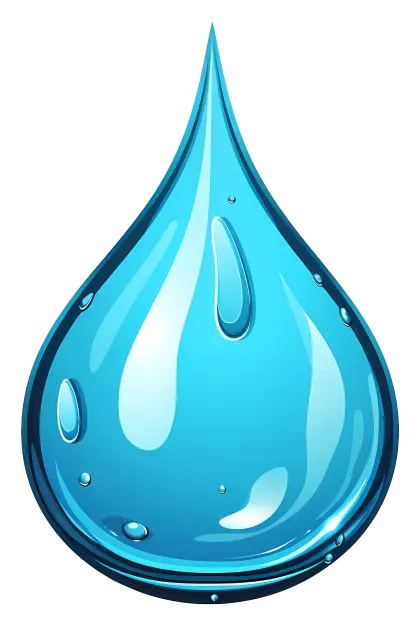 Blue Water Droplet Illustration