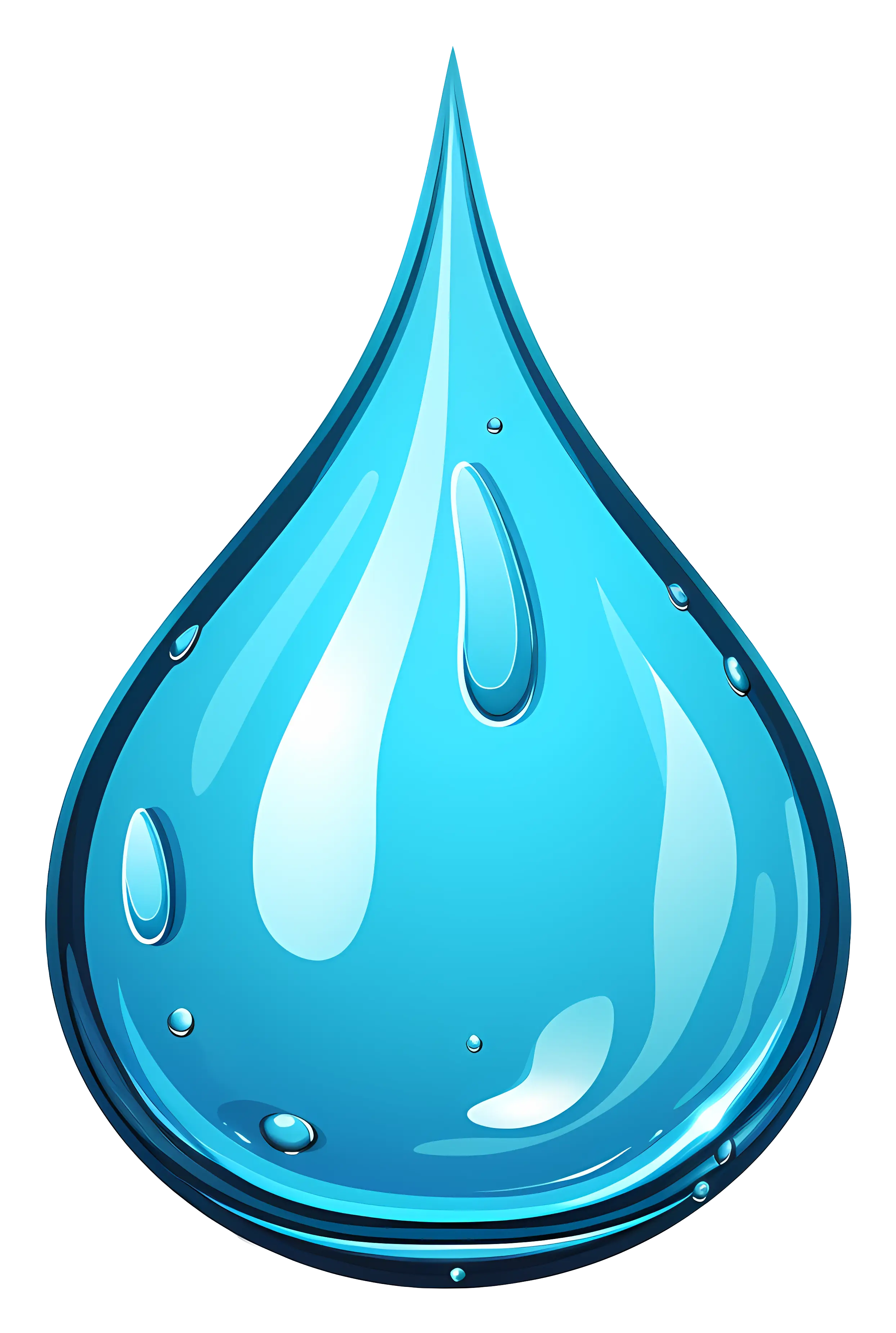 Blue Water Droplet Illustration