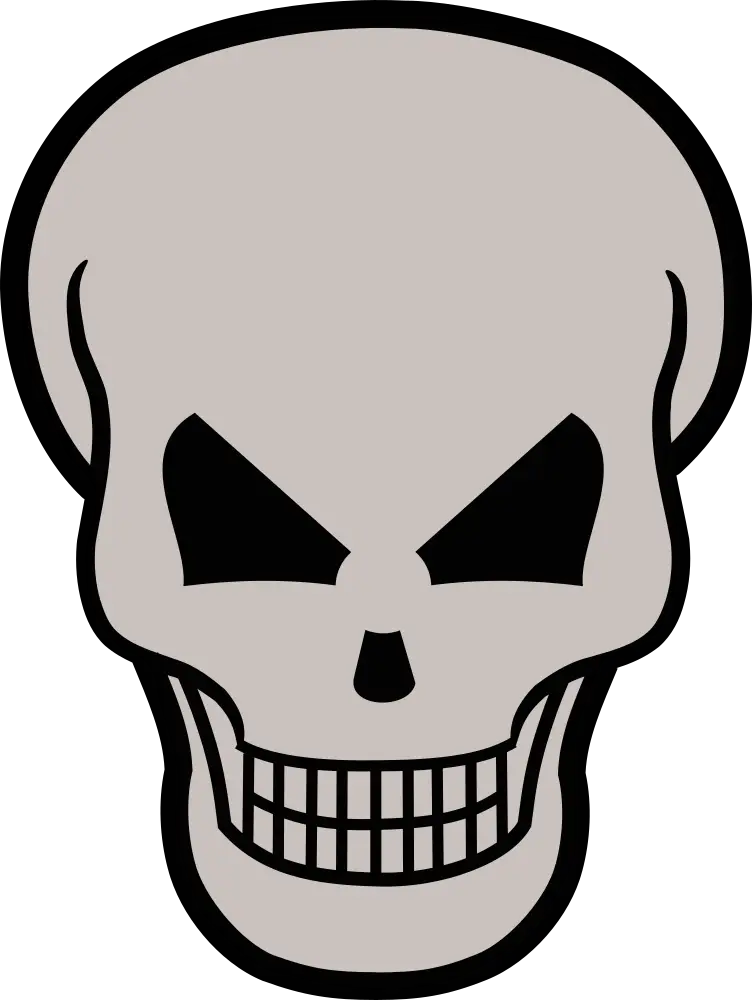 Angry Skull Illustration with Bold Expression