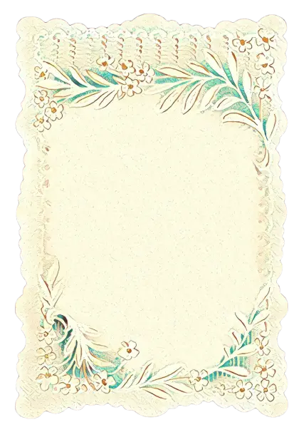 Vintage Floral Card with Elegant Border Design