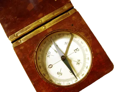 Vintage Wooden Compass