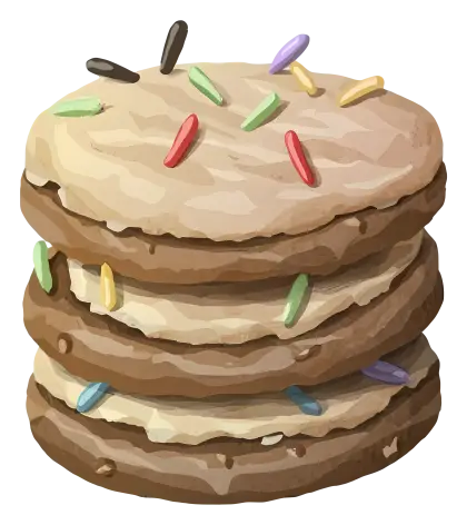 Stack of Cookies with Colorful Sprinkles
