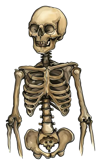 Detailed Human Skeleton Illustration