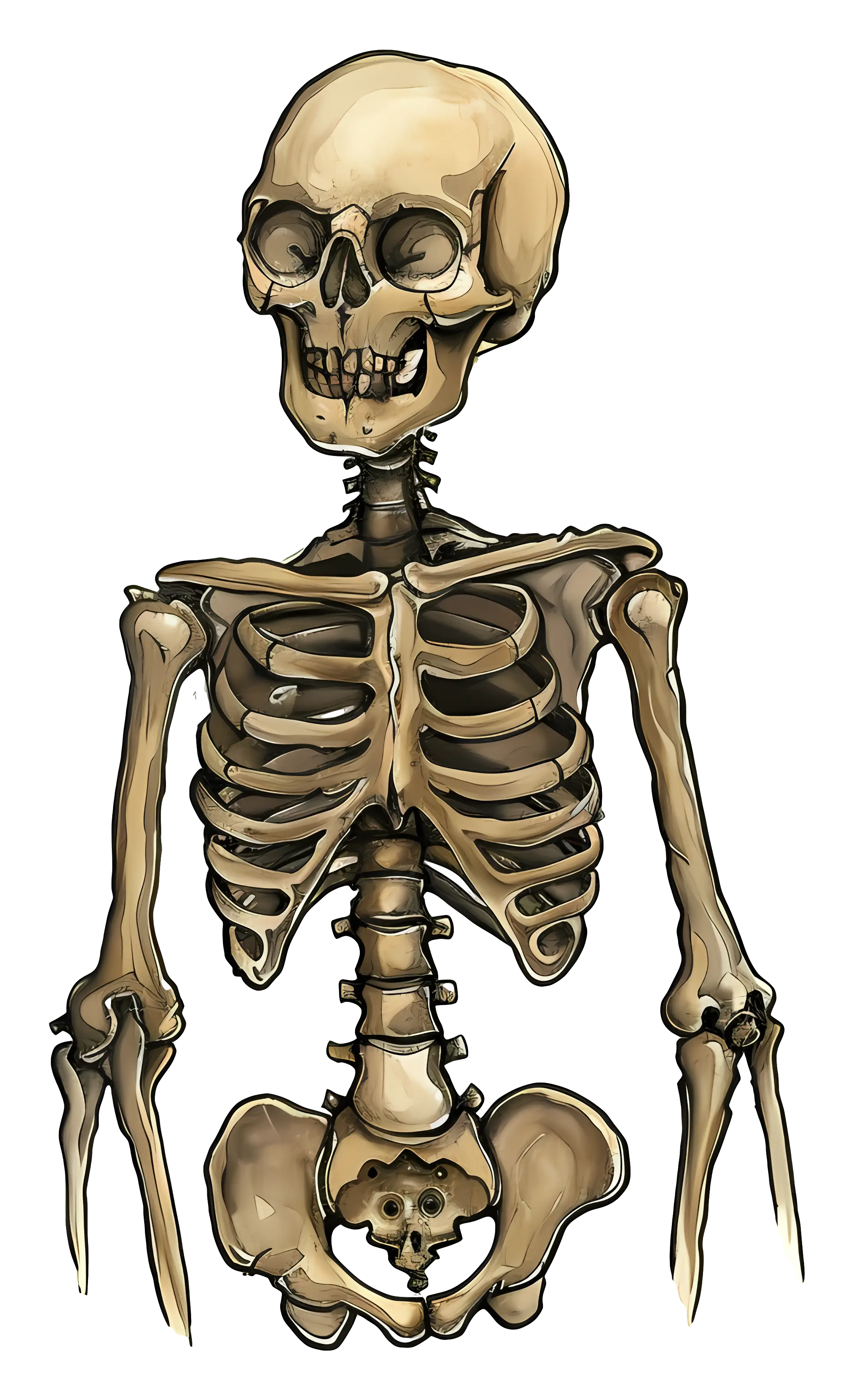 Detailed Human Skeleton Illustration